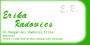 erika radovics business card